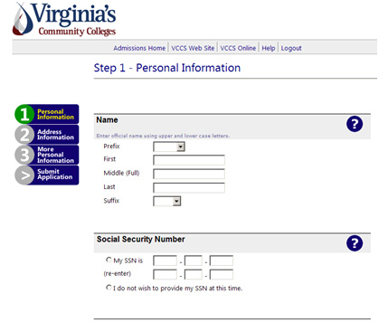 Community college application