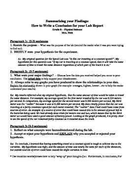 lab report conclusion example