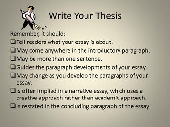 Developing thesis statement