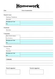 Homework assignments