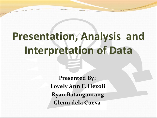 Interpretation of data