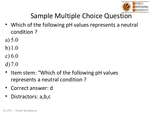Multiple choice question
