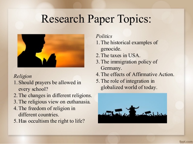 Research paper subjects
