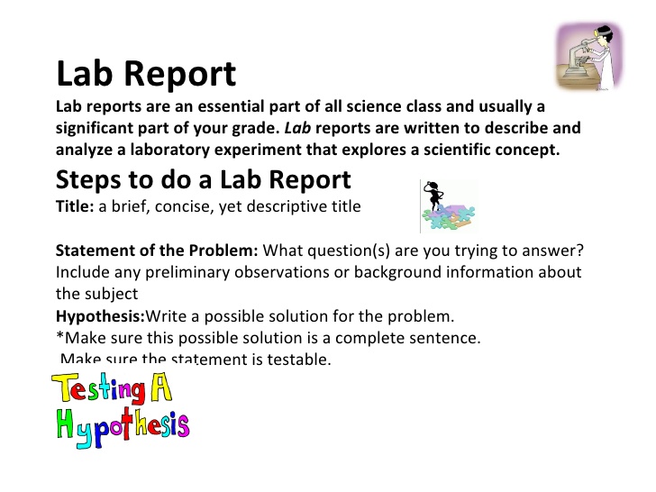 Science lab reports