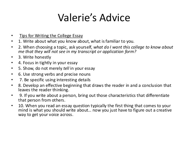 how to write a good college essay