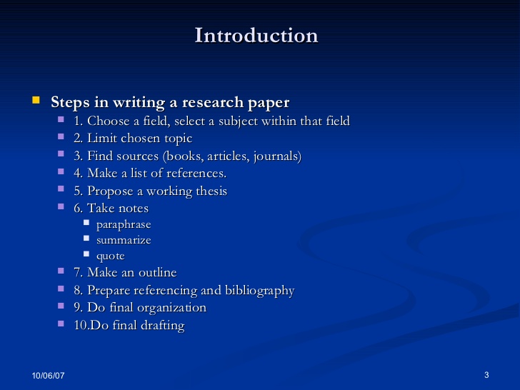 Writing an academic paper
